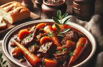 Boeuf Bourguignon in een rustieke Franse stijl